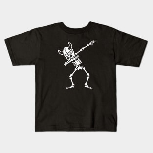 Skeleton Dab Dabbing Viking Kids T-Shirt